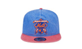 New York Mets Pigment Dye Golfer Snapback "Blue" 60505332