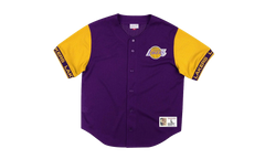 NBA Pure Shooter Mesh Button Front Shirt "Los Angeles Lakers - Purple" MSBFAJ19017 LALPURP
