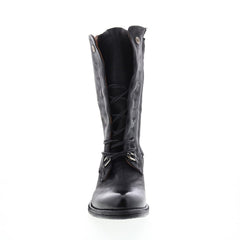Opie 548213-201 Womens Black Leather Lace Up Casual Dress Boots