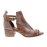 Maudie 672025-101 Womens Brown Leather Heeled Sandals Shoes