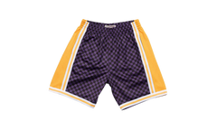 NBA Checked Swingman Shorts "Los Angeles Lakers - Purple" BA3A4I LAL L N0B