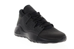 Pro Vision BB9303 Mens Black Canvas Mid Top Athletic Gym Basketball Shoes