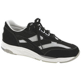 Women's Tour Mesh Lace Up Sneaker in Black / Silver