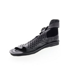Mason A67005-201 Womens Black Leather Strap Sandals Shoes