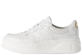 GG Embossed White Leather (Women's)
