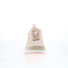 Alegria In8 IN8-6498 Womens Beige Canvas Lace Up Lifestyle Sneakers Shoes