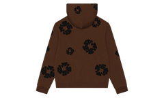 Black Cotton Wreath Hoodie "Brown" DT355