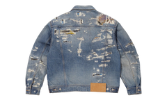MM6 Maison Margiela Distressed Selvedge Denim Trucker Jacket "SS26 - Blue" SU27184