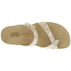 Women's Shelly Toe Loop Slide Sandal in Soft Gold
