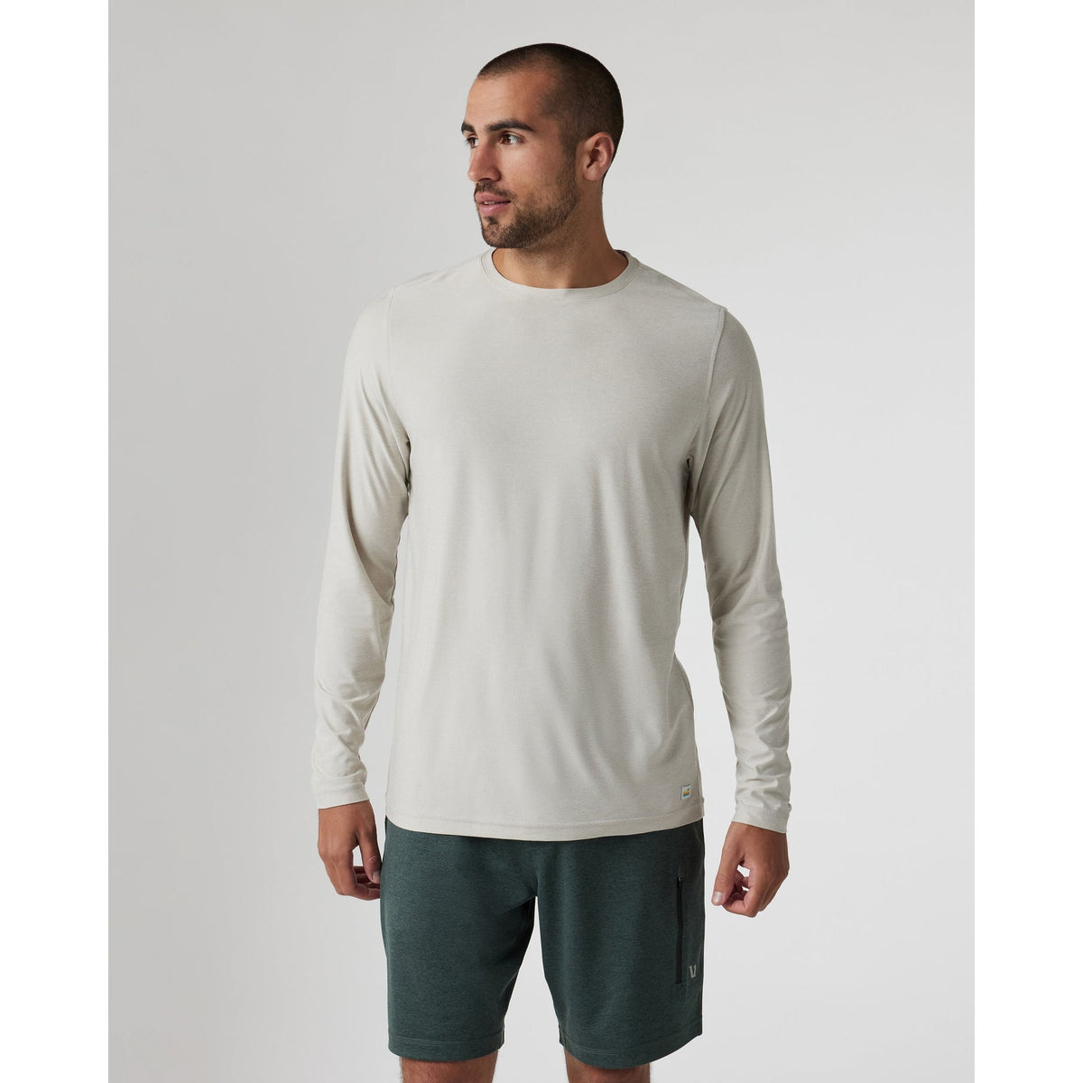 Men's Long Sleeve Strato Tech Tee in Salt Heather