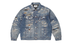 MM6 Maison Margiela Distressed Selvedge Denim Trucker Jacket "SS26 - Blue" SU27184
