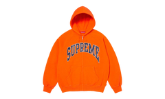 Cracked Raglan Zip Up Hooded Sweatshirt "SS26 - Dark Orange" SU27505