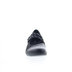 Aetrex Annie DM450 Womens Black Leather Strap Mary Jane Flats Shoes