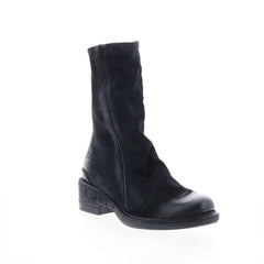 Saddler Womens Black Leather Zipper Casual Dress Boots