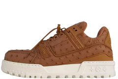 Brown Ostrich Trainer Maxi Brown/White
